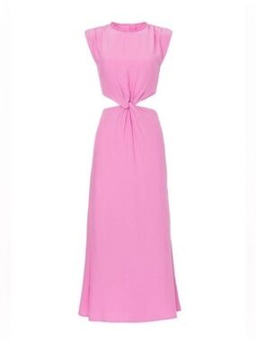 Scotch & Soda Pink Knot-Front Maxi Dress